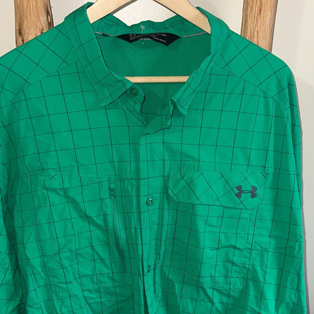 Nwot Under Armour Performance Button Down Long Sl… - image 1